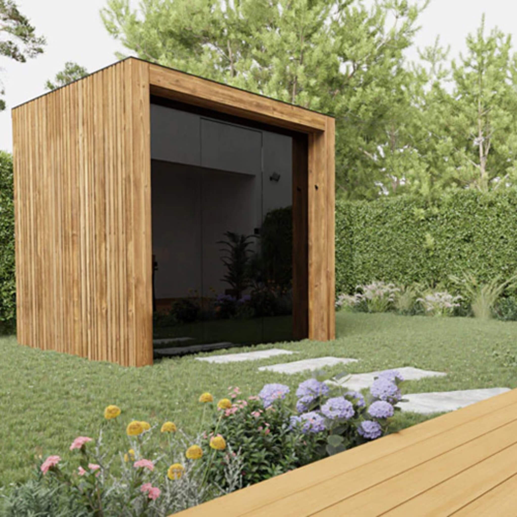 ThermaSol Fortis Fully-Assembled 4-Person Outdoor Sauna Cabin [Made-To-Order] [14-FORTIS] (SAK35896)