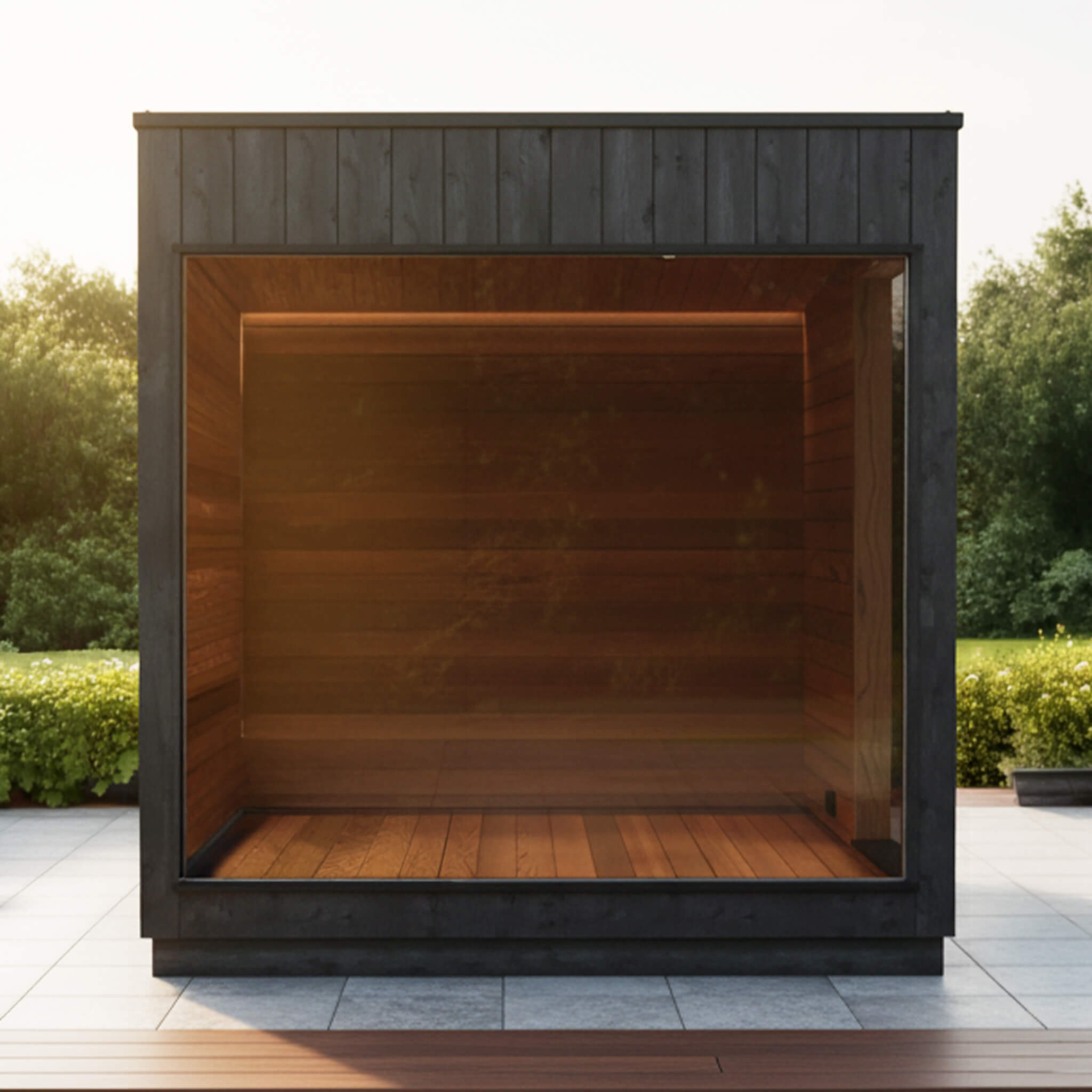 ThermaSol Nordic Misty Outdoor Lounge Medium Sauna Cabin (SAK57649)