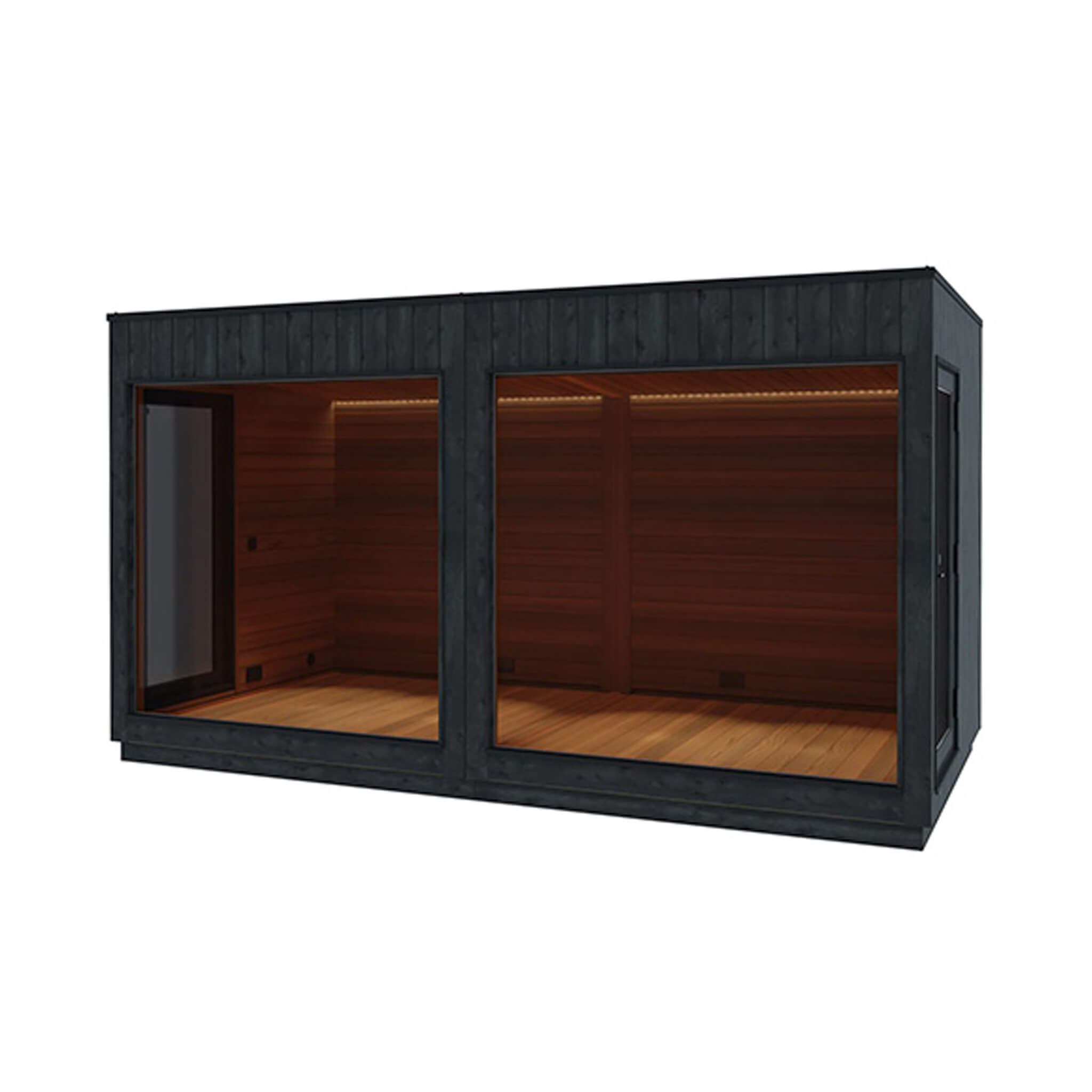ThermaSol Nordic Misty XL Lounge 2-Entrance Outdoor Sauna Cabin [Made-To-Order] (SAK72368)