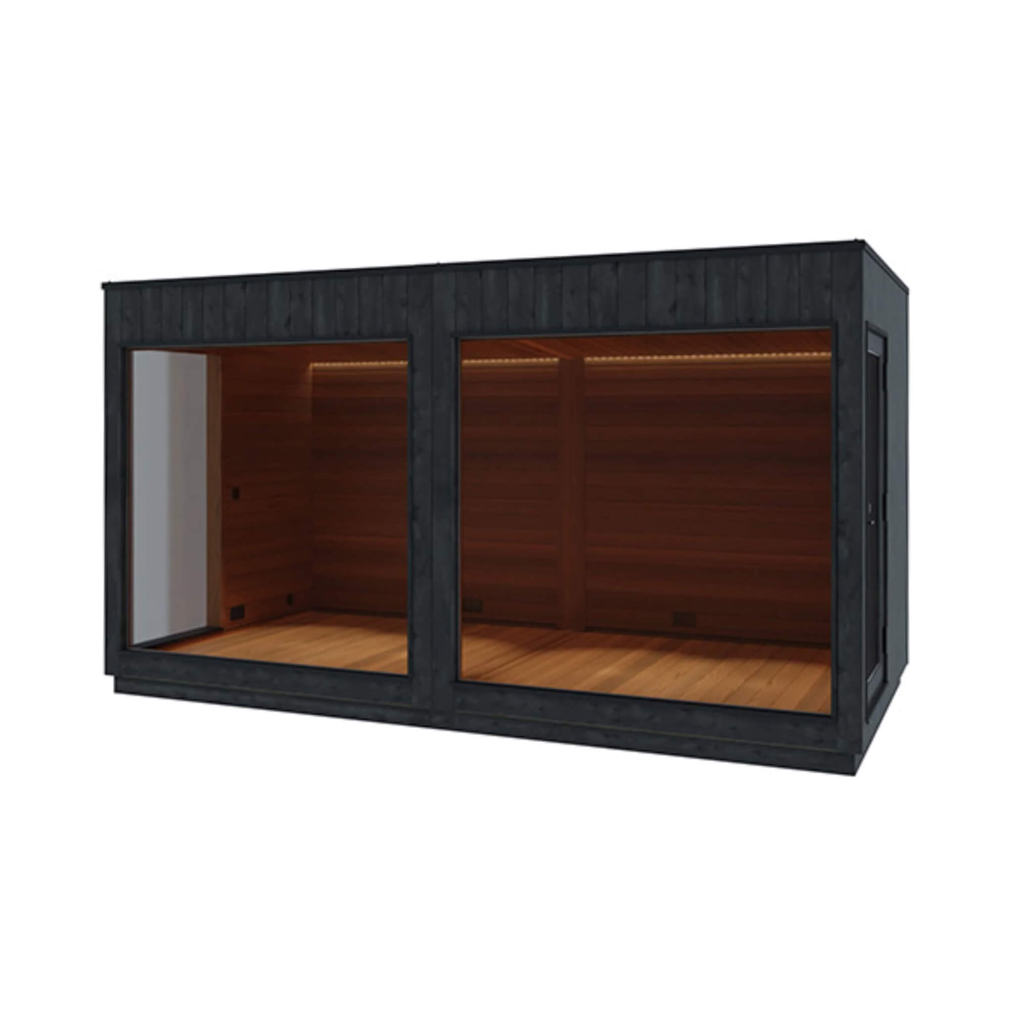 ThermaSol Nordic Misty XL Lounge 2-Entrance Outdoor Sauna Cabin [Made-To-Order] (SAK72368)