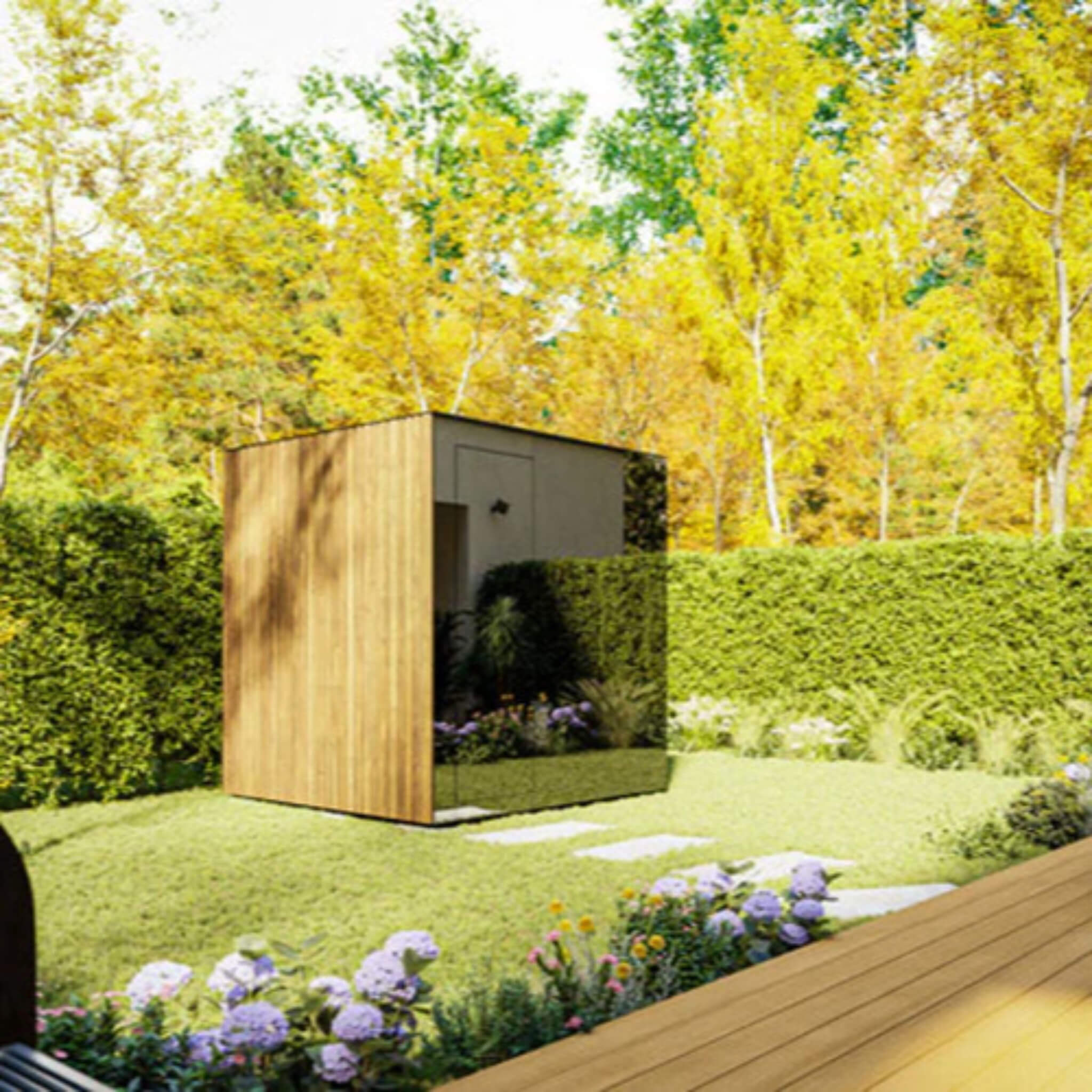 ThermaSol Spectra 4-Person Fully-Assembled Outdoor Sauna Cabin [Made-To-Order] [14-SPECTRA] (SAK46921)