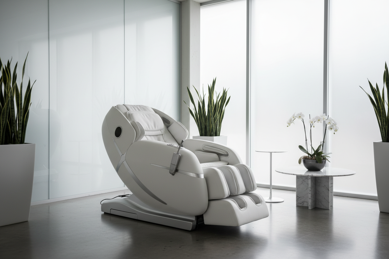 White Zero Gravity Massage Chair